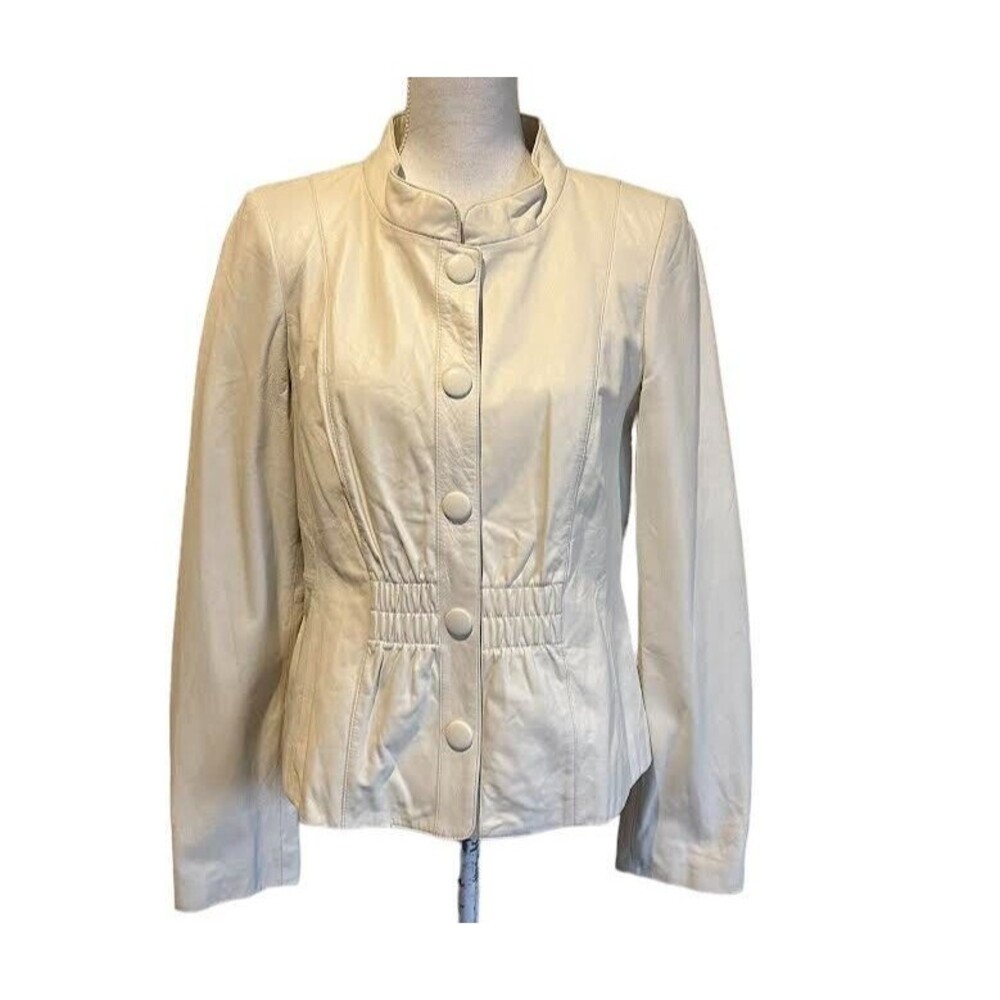 Classiques Entier Women's L Off White Leather Jacket